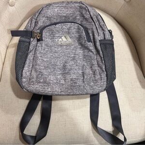 Adidas Heather Gray Linear 3 Mini Backpack